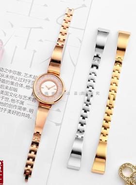 适配Rosemont罗斯蒙特玫瑰金属复古气质精钢手表带女细款.表链818