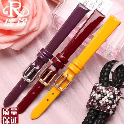 小尺寸真皮手表带适配GC聚利时CK女士纤细小尺寸R皮表带6810mm