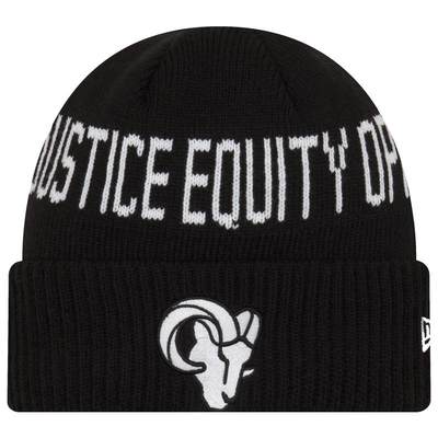 New Era 春夏新款代购男子正品黑色 Rams Social Justice Knit