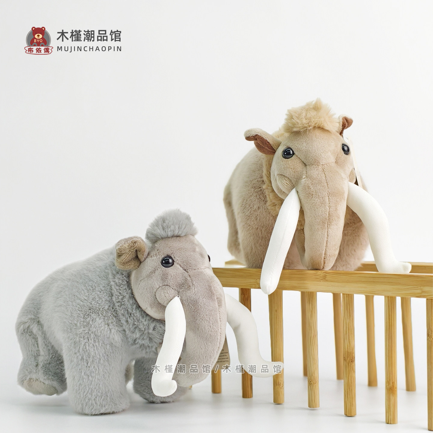 跨境出口原创仿真猛犸象毛绒公仔丑萌大象玩偶儿童手拿小号布娃娃