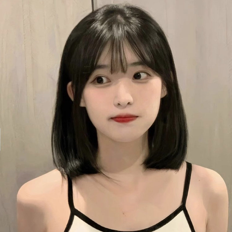 假发女短发仿真人发网红日常bobo自然空气刘海lolita逼真光头全头