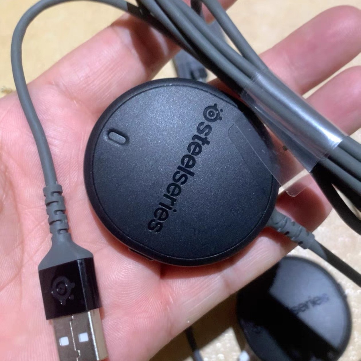 原装steelseries/赛睿arctis 寒冰7耳机无线接收器声卡音频连接器