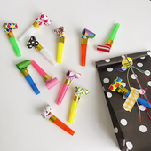 PanParty ins风可爱卡通彩色条纹吹龙卷口哨喇叭聚会生日派对祝威