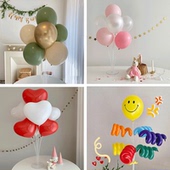 PanParty森系乳胶气球杆桌飘支架婚礼派对装 饰周岁生日布置卡通