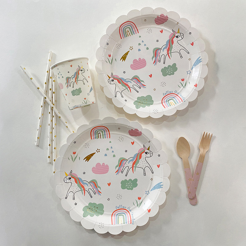 PanParty独角兽系列纸盘餐具套装一次性盘子女孩宝宝生日派对布置,节庆用品/礼品,节日装扮用品,淘宝优惠券,粉丝福利购,淘宝优惠卷