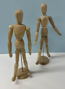 吉特达木人家居装饰创意摆件关节可调节模型木偶人摆件绘画现代风
