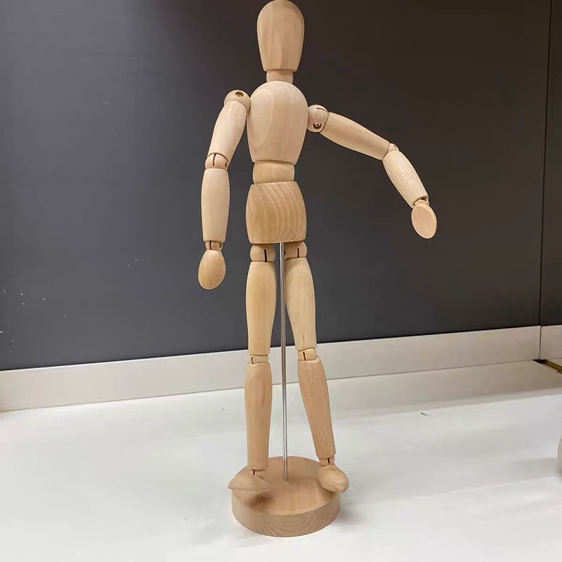 吉特达木人家居装饰创意摆件关节可调节模型木偶人摆件绘画现代风