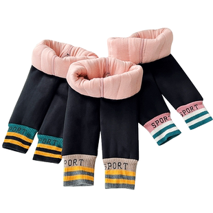 女童蚕丝保暖裤北方冬季一条过冬外穿儿童加绒加厚打底裤棉裤特厚