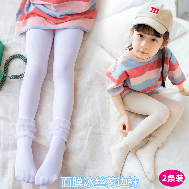 夏天女童装韩版白色打底袜子小孩洋气春装中大童儿童丝袜潮连裤袜