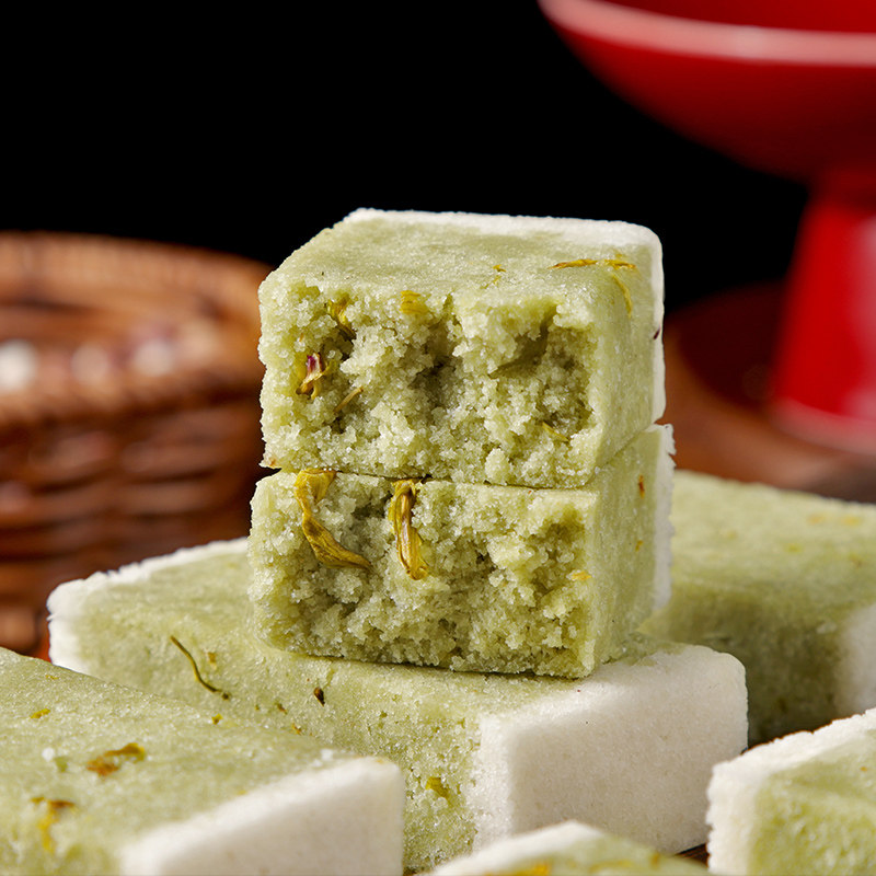 铁皮石斛花芡实糕200g*3袋装休闲零食点心传统中式糕点下午茶包邮