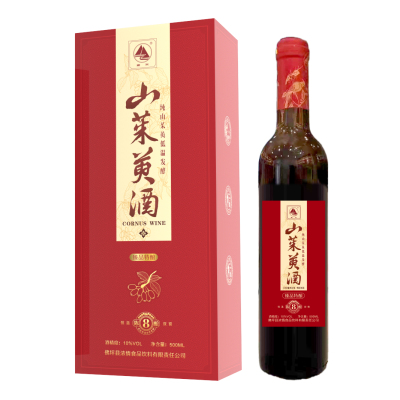 山茱萸发酵原汁酒8年10度臻品特酿500ml/瓶