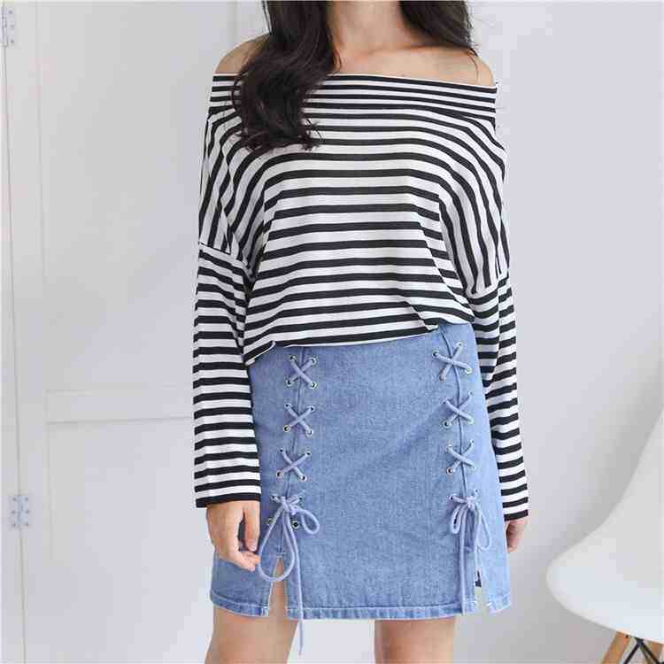 2018 new pattern Korean Edition Paige Short skirt Frenum Split ends A word skirt Self cultivation cowboy skirt Little Significantly higherin the Women's clothing/Boutique , Skirts  category - from Buy2taobao.com to provide professional Taobao agent buy service