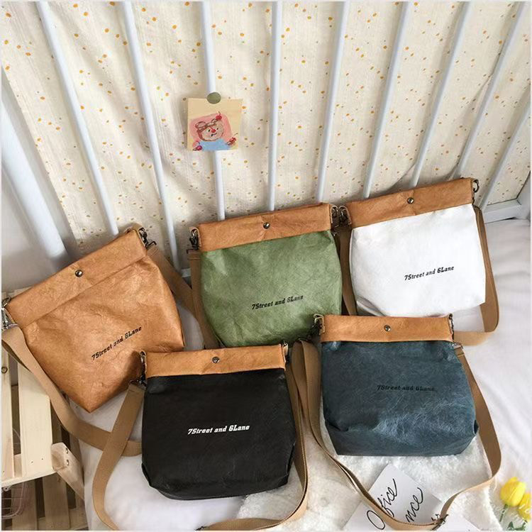 Retro Design Women's Summer Guochao Mini Crossbody Bag, Cowhide & DuPont Paper Pleated Shoulder Bag - Thumbnail 2