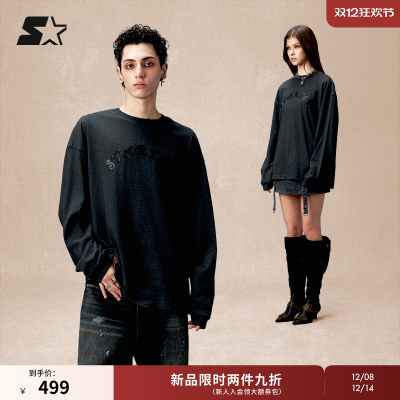 STARTER圆领卫衣2025秋季新款男女同款休闲百搭宽松纯棉圆领上衣