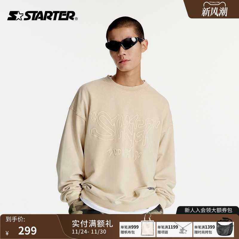 Starter长袖休闲套头圆领卫衣