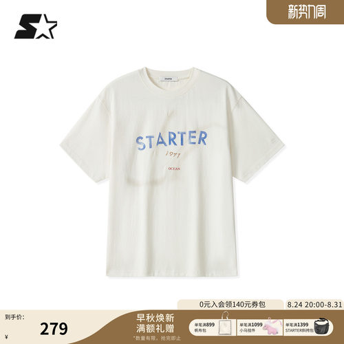 STARTER短袖T恤女2026夏季新款上衣百搭休闲运动T恤简约透气男装