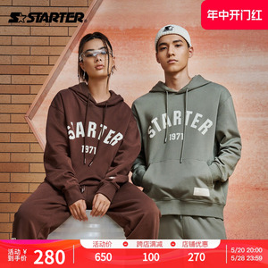 STARTER | 连帽卫衣情侣同款2023年美式街头字母印花套头衫运动服