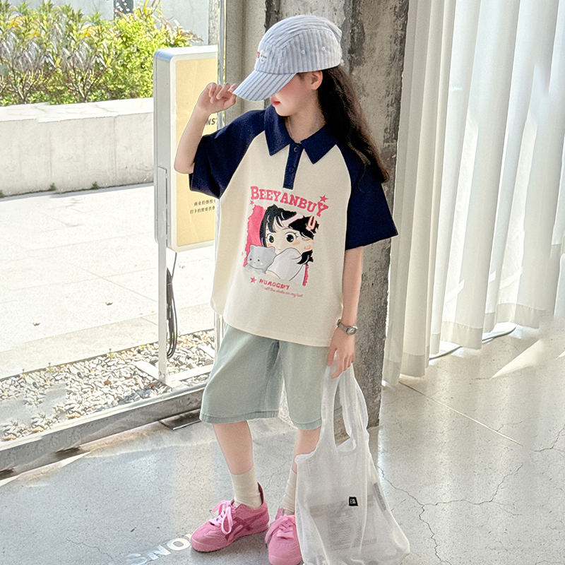 女童牛仔短裤夏装2025新款外穿儿童五分裤夏季12岁女孩大童装中裤