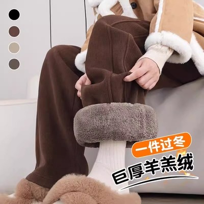 辰辰妈童装女童羊羔绒裤子