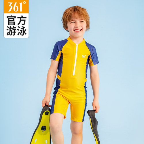361度儿童泳衣男夏小男童训练