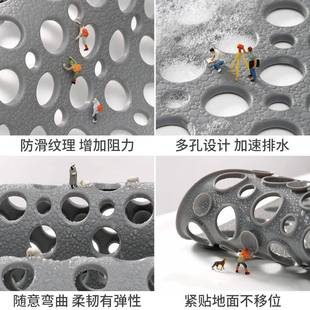 纯盘色TPE卫生卫间吸脚垫浴室垫家用浴疏地水垫沐浴房浴缸防滑垫