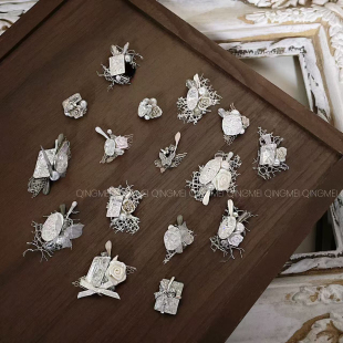 小瑄冰梦系列美甲堆钻球白色高品冰花K9堆堆钻超闪指甲装饰材料