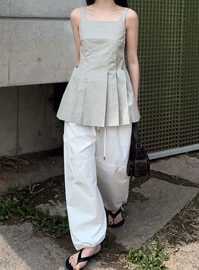 FREECELL短款吊带连衣裙女2024夏季新款韩版气质显瘦连衣裙25159