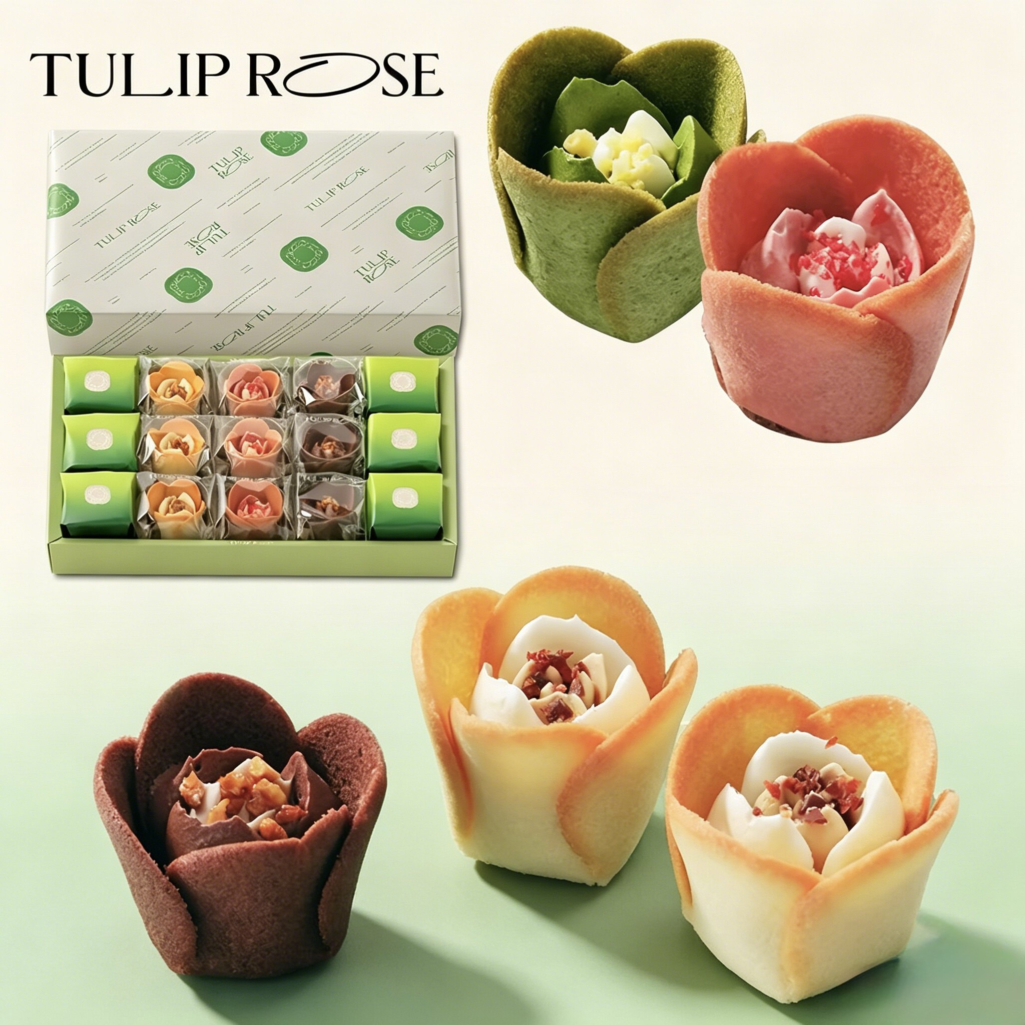 节日限定日本TOKYO TULIP ROSE巧克力奶油玫瑰花卷奢华礼盒伴手礼