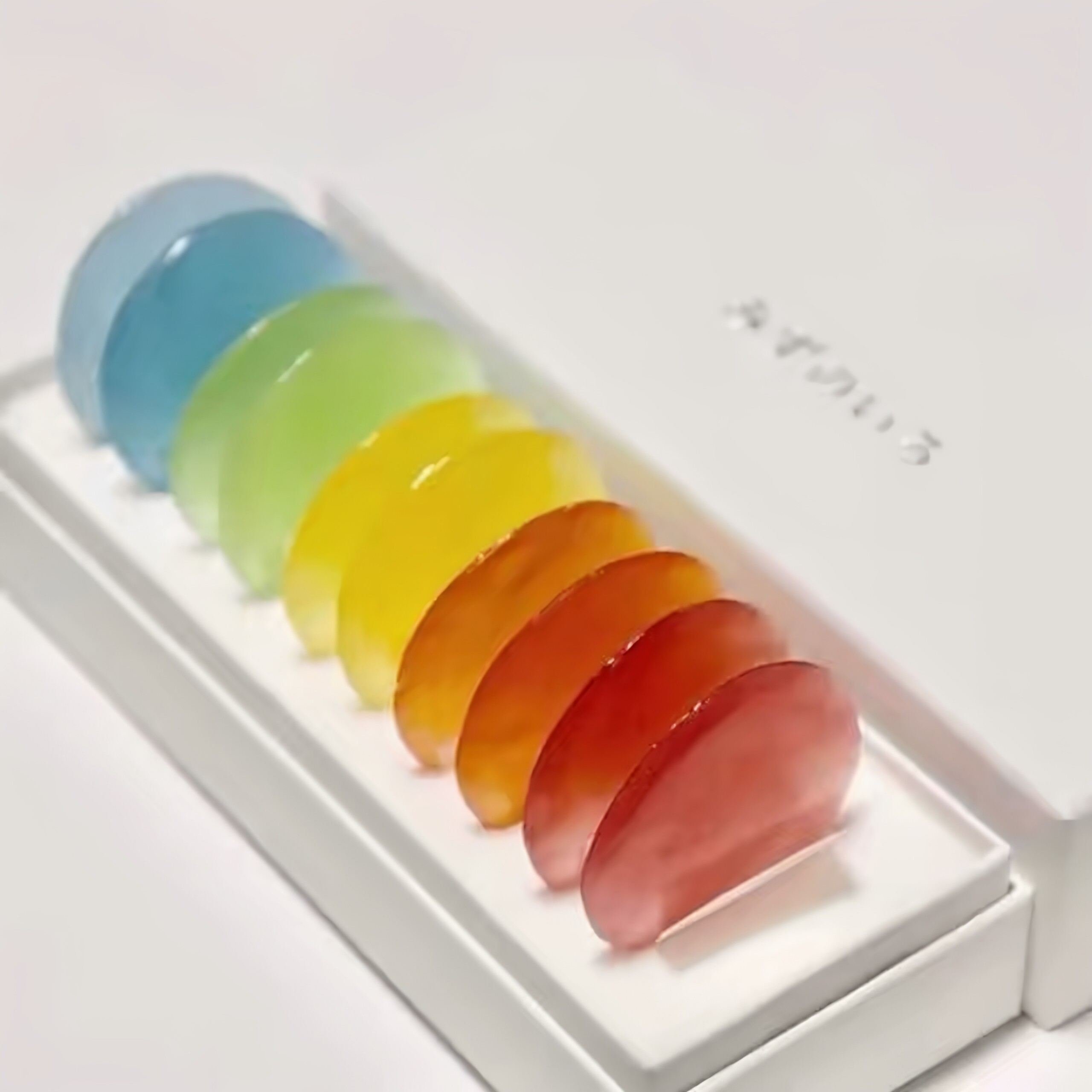 网红零食现货日本INS超人气网红水之色 彩虹水果糖彩片羊羹asmr