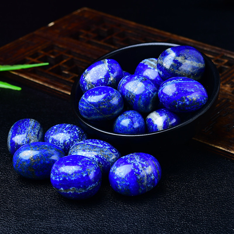 天然青金石碎石大颗粒摆件蓝色水晶原石鱼缸花瓶造景装饰矿石标本