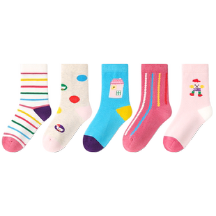 【香菇来了】斑比潮袜儿童袜子中大童棉袜秋冬季无骨宝宝中筒袜子