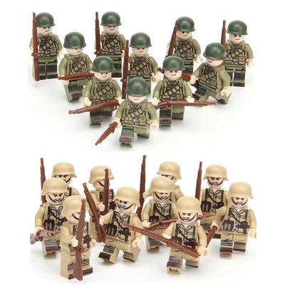 兼容乐高积木人仔二战特种兵德国苏联人仔积木6到8到12岁儿童玩具