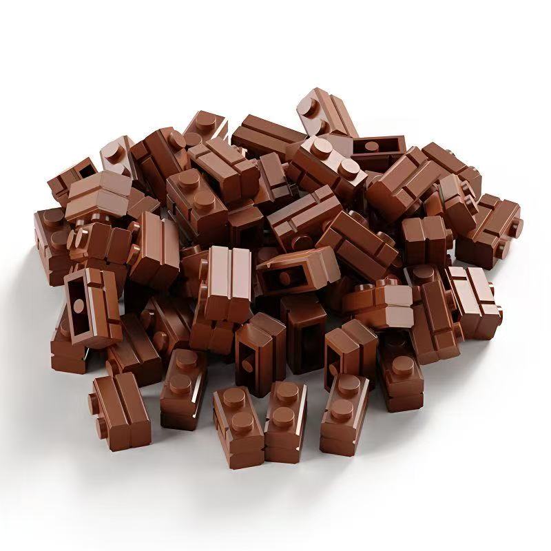 兼容乐高1×2积木MOC墙砖块军事基地碉堡小颗粒建筑零件古代城墙