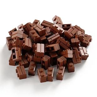 兼容乐高1×2积木MOC墙砖块军事基地碉堡小颗粒建筑零件古代城墙