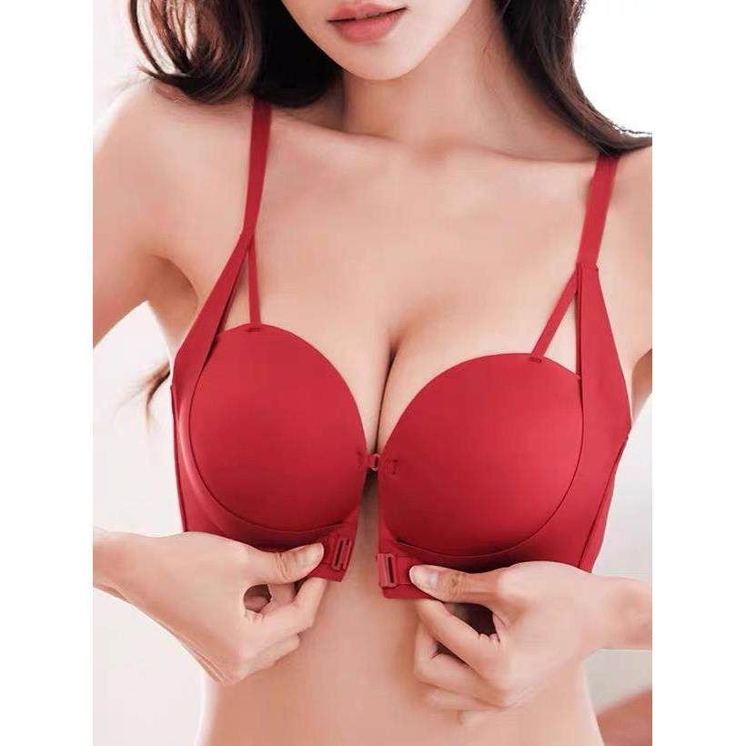 新年爆款红色前扣内衣女小胸聚拢收副乳防下垂性感套装本命年文胸,运动服/休闲服装,运动内衣套装,淘宝优惠券,粉丝福利购,淘宝优惠卷