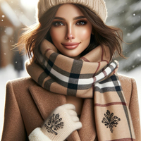 2023秋冬季新款女士围巾纯羊毛红色羊绒长款披肩时尚温暖百搭丝巾
