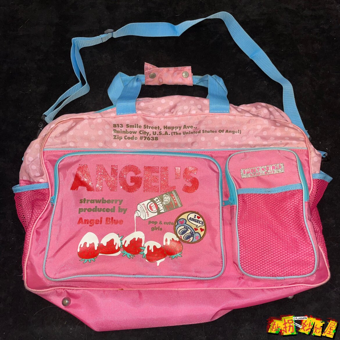 【现货掉落】ANGELBLUE日牌中古稀有孤品可爱巨大离家出走斜挎包