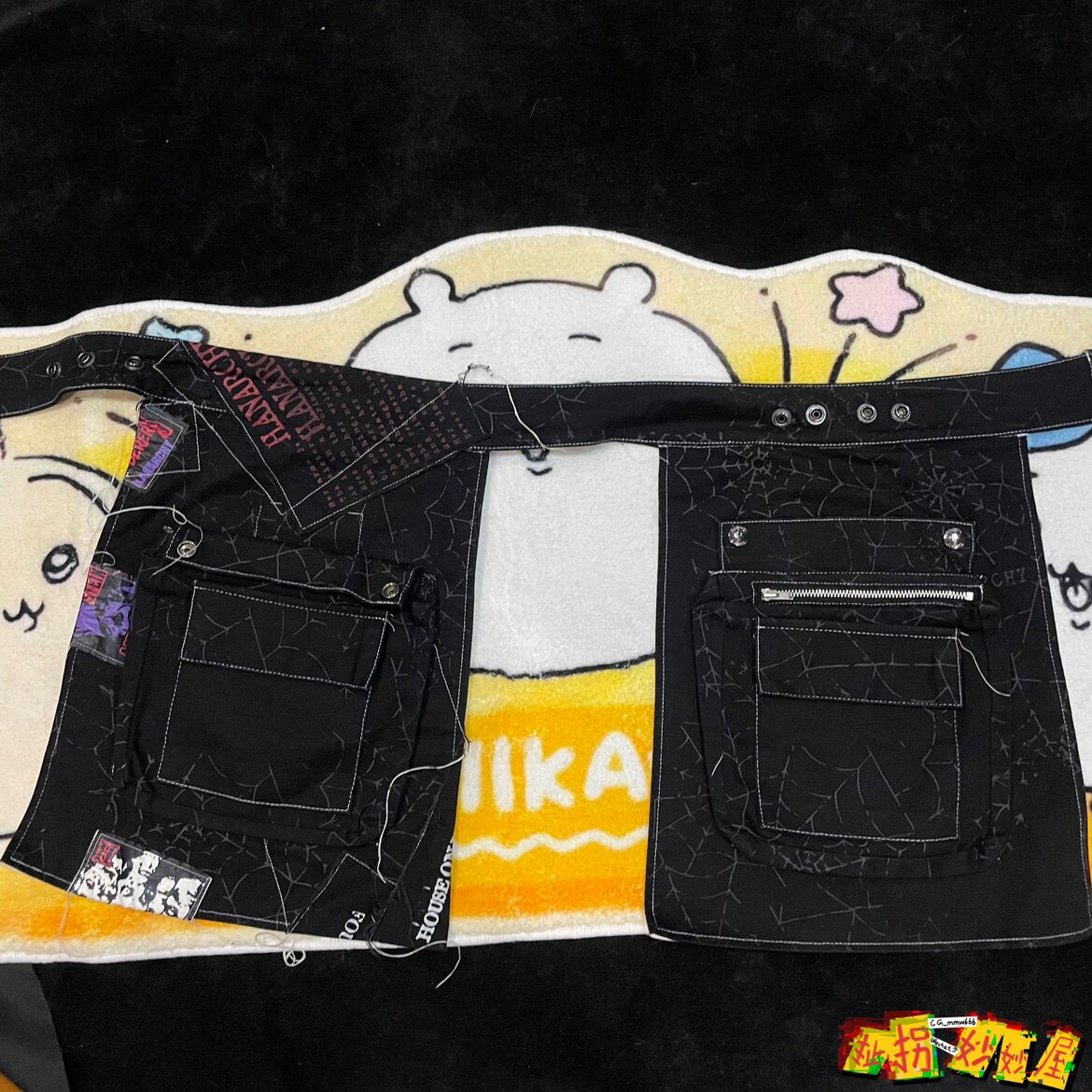 【现货掉落】hnaoto日牌中古稀有孤品屁帘腰包朋克搭配原宿y2k