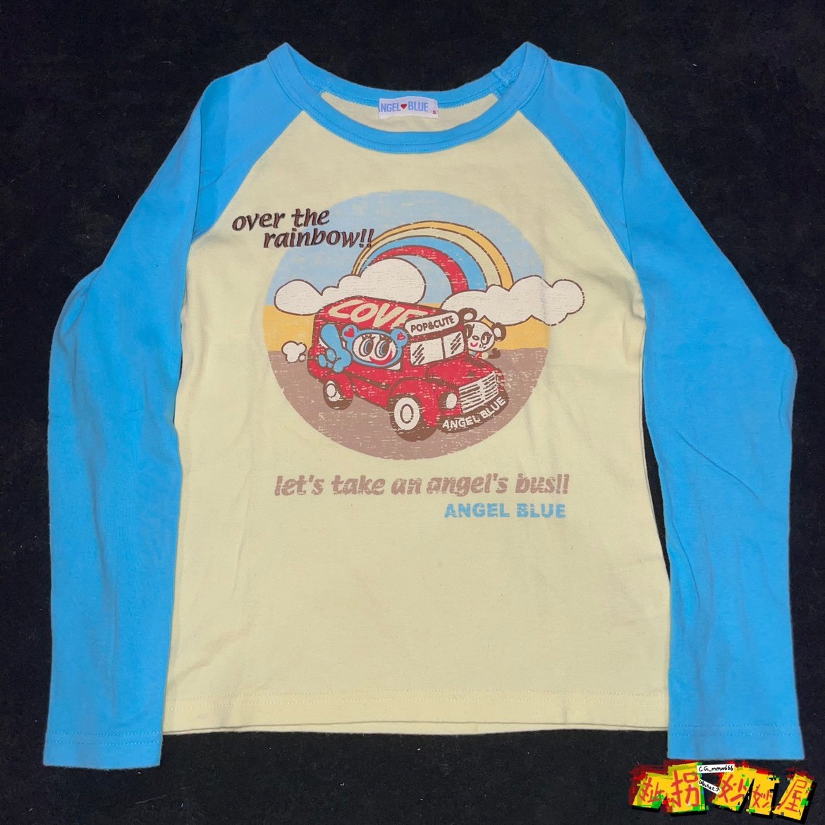 【现货掉落】ANGELBLUE日牌中古稀有孤品可爱长袖卫衣t原宿童趣