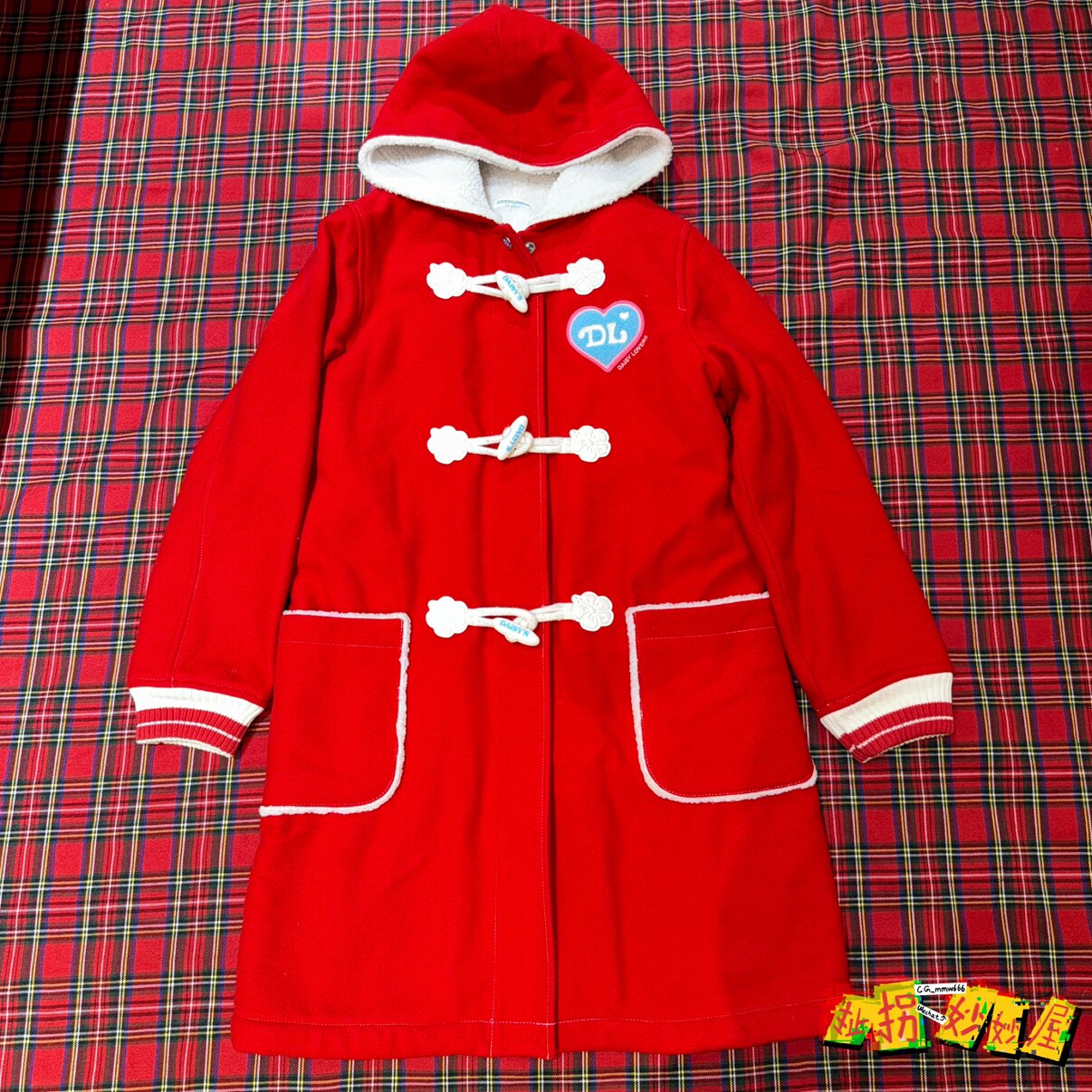 【现货掉落】daisylovers日牌中古稀有孤品可爱牛角扣大衣加绒长
