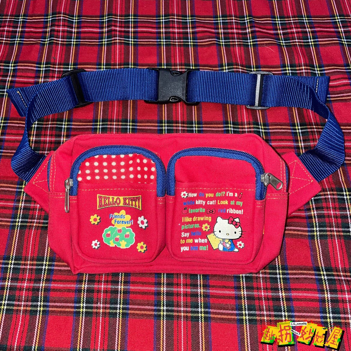 【现货掉落】HelloKitty日牌中古稀有孤品可爱美品腰包原宿童趣