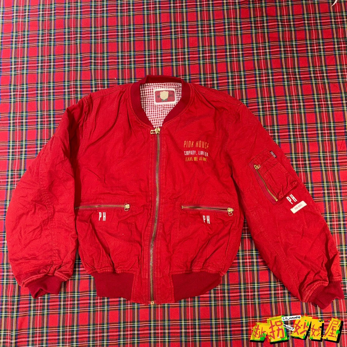 【现货掉落】pinkhouse日牌中古稀有孤品可爱棒球服飞行服外套y2k