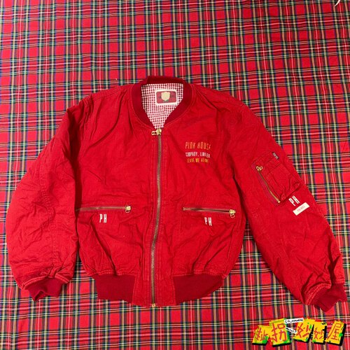 【现货掉落】pinkhouse日牌中古稀有孤品可爱棒球服飞行服外套y2k