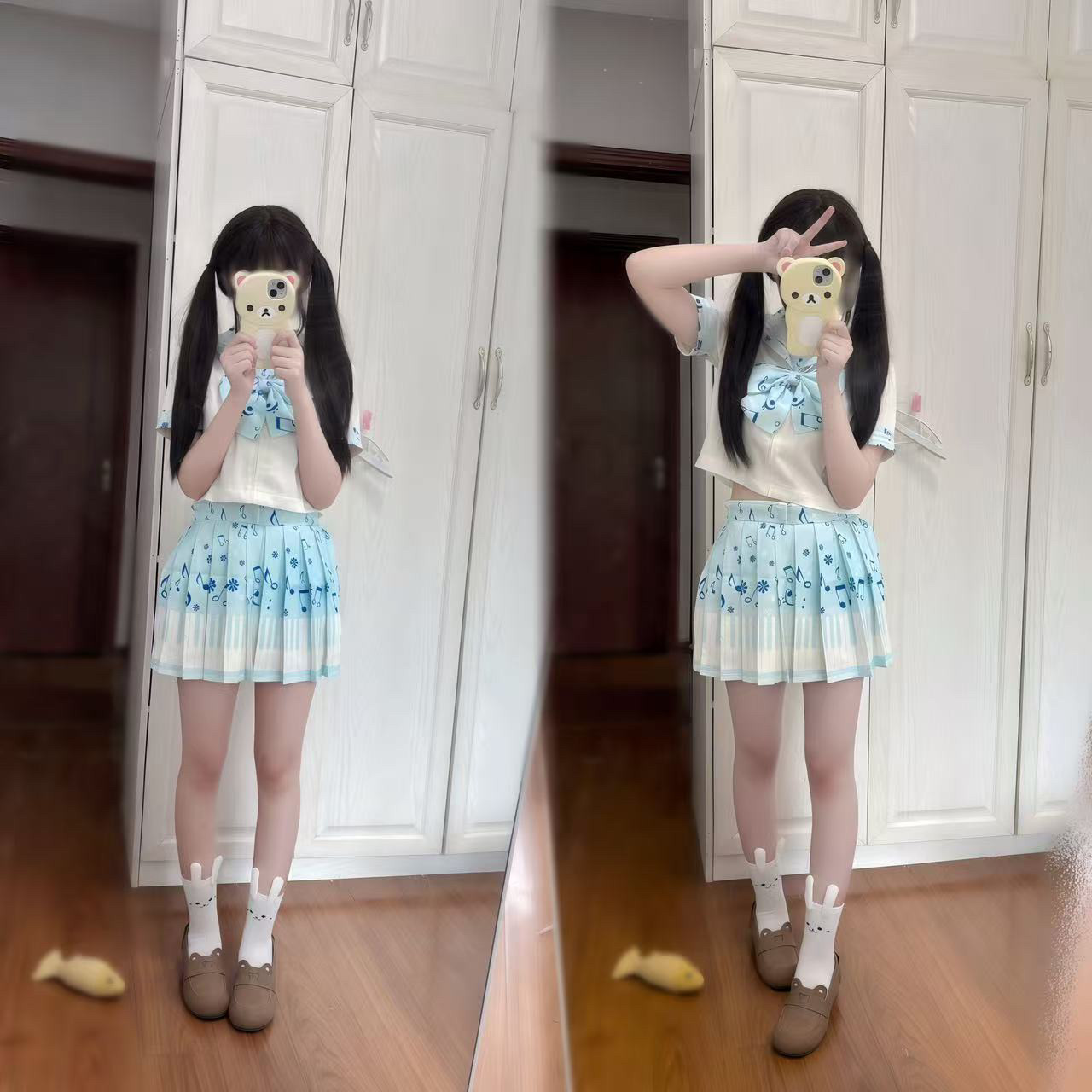 【2-3个月发】bodyline全新日牌代购水手服钢琴柄音符jk可爱套装