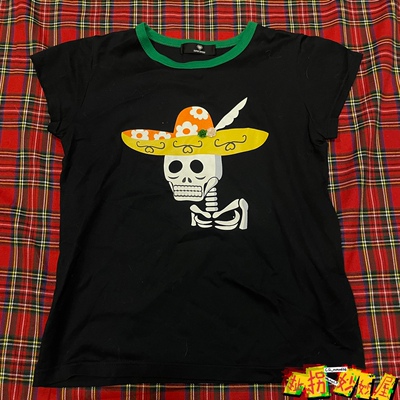 【现货掉落】superlovers日牌中古稀有孤品朋克骷髅短袖原宿y2k