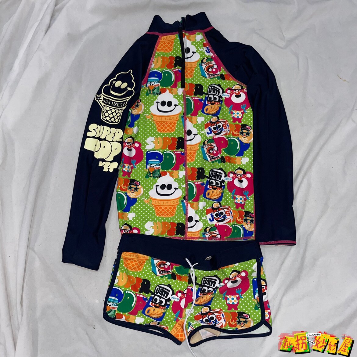 【现货掉落】JAM日牌中古稀有孤品可爱泳衣长袖外套套装短裤原宿