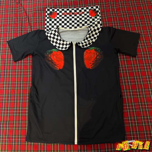 【现货掉落】acdcrag日牌中古稀有孤品可爱水手领草莓短袖外套y2k