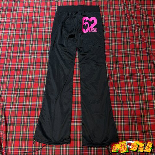 【现货掉落】roni日牌中古稀有孤品可爱黑粉长裤运动古早味辣妹