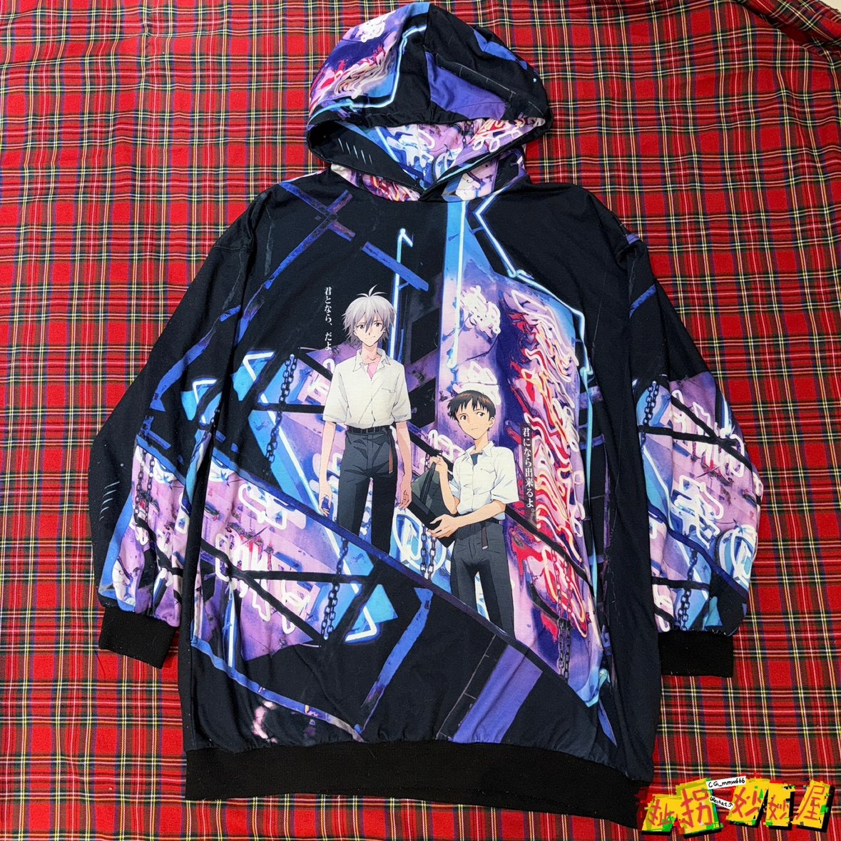 【现货掉落】acdcrag×EVA真嗣渚薰联名卫衣古早款日牌中古孤品