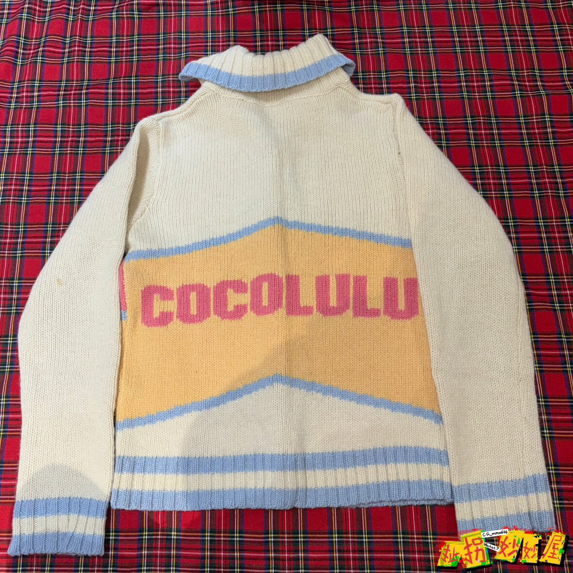 【现货掉落】cocolulu日牌中古稀有孤品可爱针织毛衣外套原宿童趣